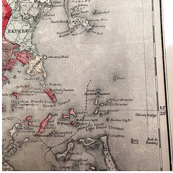 Middlesex Massachusetts 1871 Historical 25.5x17" Original Map Atlas - Picture 7 of 12